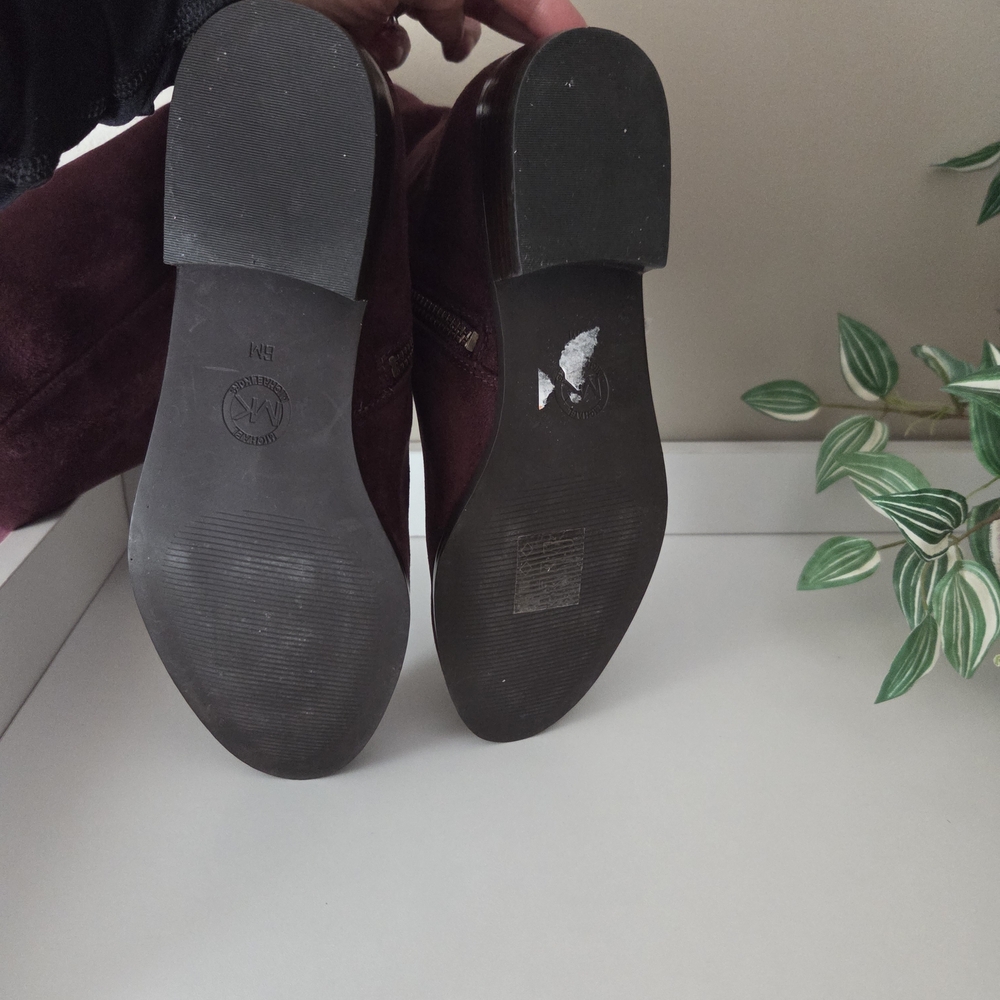 Michael Kors Women's Burgundy Suede Boots Size 6 - Picture 10 of 16